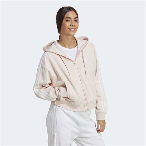 adidas zip hoodie damen lang meliert|adidas sweatshirts for women.